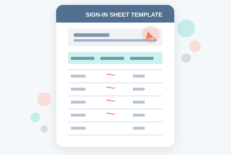 Sign-In Sheet for Google Docs, Google Sheets, Word, Excel